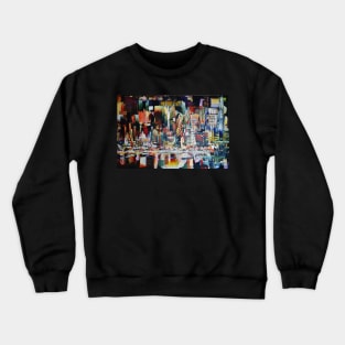 City of London from Waterloo Bridge Big Textured Skyline 6 Crewneck Sweatshirt